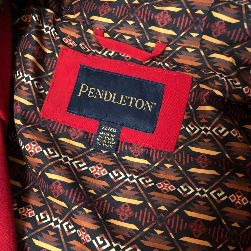 Pendleton Jacket Red Softshell With Aztec Southwe… - image 3